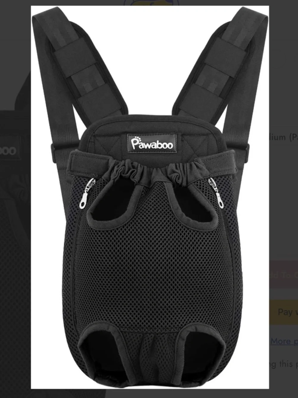 Pawaboo Black pet Dog Carrier Small